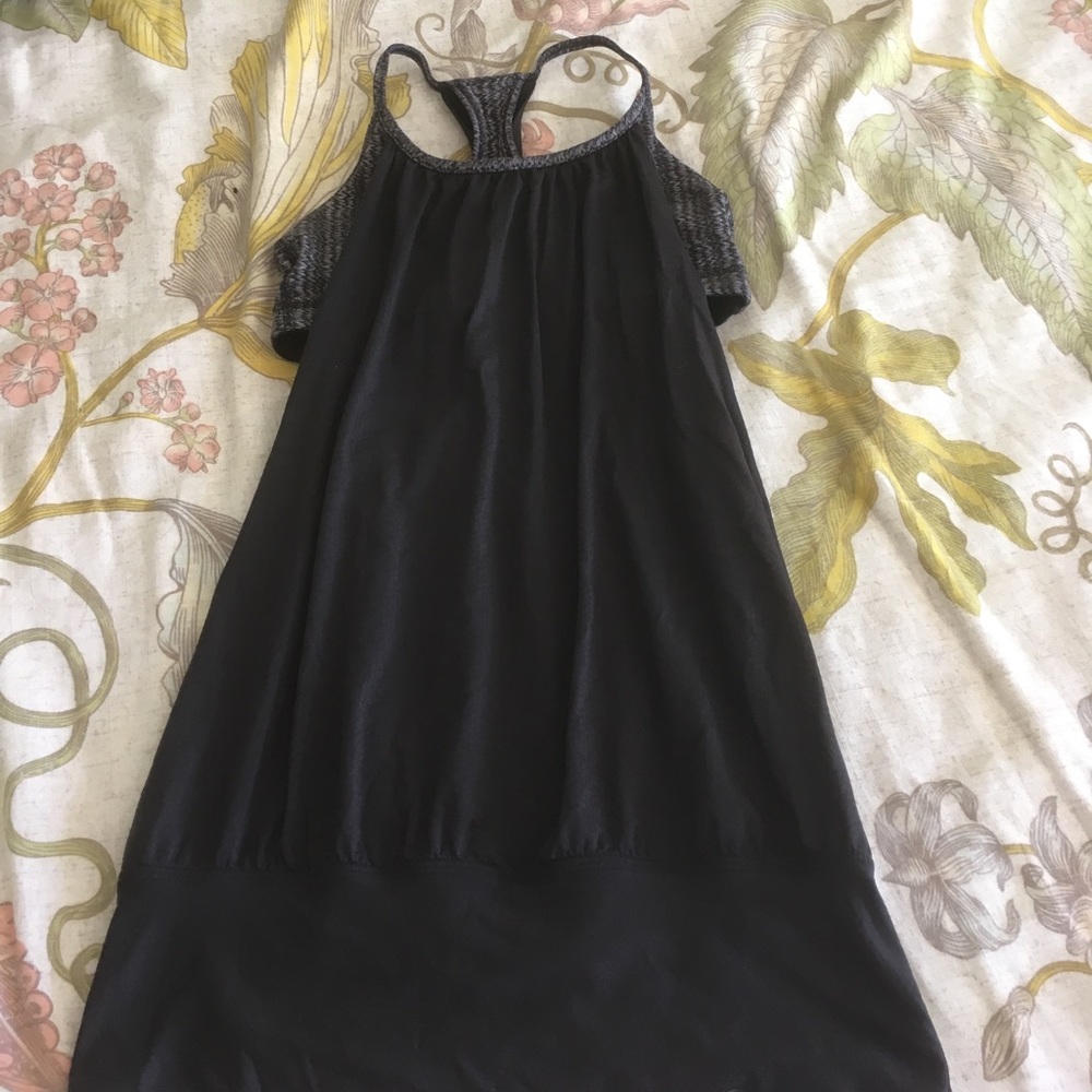 Racerback tank with attached bra top